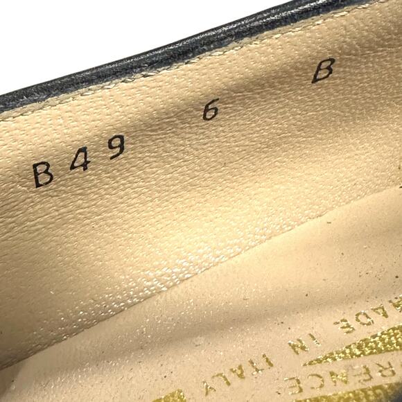 Salvatore Ferragamo | Size 6B | Black Quilted Suede w/ Diamond Design Block Heel - Picture 10 of 11